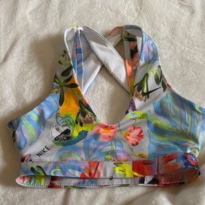 Nike Multicolor Floral Sports Bra size small